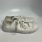 Converse  white leather sneakers‎ unisex sizing women’s size 8 men’s size 6 Photo 3