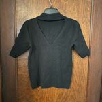 Ann Taylor Mock Neck Black Sweater Cutout Elbow Sleeve XS Photo 3