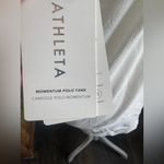 Athleta NWT Momentum Polo Tank top 1/4 Zip Neck White size Small Photo 7