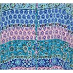 Liberty Love Blue Floral Cardigan Kimono Jacket Size L Long Fringe Festival Boho Photo 4