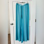 Zeus + Dione Silk Alcestes Palazzo Pants in Teal Blue Greece Size 36 (4 Photo 3