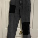 PacSun Grey Black Patches 90s Boyfriend Jeans High Rose Baggy Womens 30 Fall Photo 0