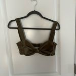 Montce Hayden Knotted Bikini Top Green Size M Photo 1