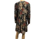 carole little Long Sleeve Floral Tailored Waistline Button Accent Dress 12 P Photo 3