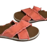 Caslon  Slides Crisscross Coral Size 8.5 M Open Toe Paxton Espadrille Sandals Photo 0