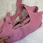 Anthropologie Vintage  Nest Pink Suede Purse Photo 5
