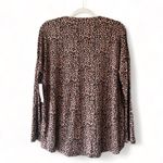 Nordstrom  Women’s Leopard Print V-Neck Long Sleeves Oversized Tops Size S Photo 1