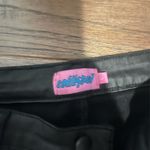 Edikted  Black Leather Pants Flare Photo 3