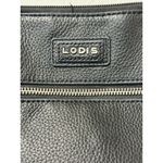 LODIS Black Women Leather, Lined, Crossbody‎ Handbag Shoulder Strap Designer Photo 13
