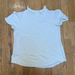 Maeve  BY ANTHROPOLOGIE Cold Shoulder Cut Out White Short Sleeve T Shirt XS Photo 2