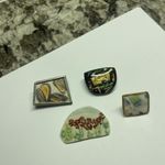 Lot Of 4 Pretty Handmade Costume Brooch Pin Handcrafted Costume Jewelry Photo 9