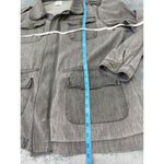 Ellison  Gray Button Epaulettes Four Front Pockets‎ Zipper  Military Jacket L Photo 5