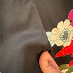 Trina Turk Keyhole Neck Dress 3/4 sleeve Lined Black/Multi Sz 4 Photo 8