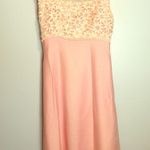 Vintage 60s early 70s Union Made Pink Lace Formal Prom Dress size XS Photo 10
