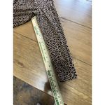 Croft & Barrow  Women Size Large Long Sleeve Shirt Cheetah Cotton Mock Neck City Photo 6