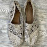 Toms Tom’s Cream Lace Crochet Slip on Flats Photo 0