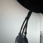 Vintage Gothic Black Faceted and Black Iridescent Seed Bead Necklace Photo 2