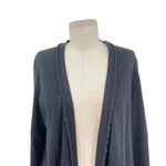 Kate Spade Black Scallop Trim Cotton Cashmere Cardigan Sweater Size Large Photo 1