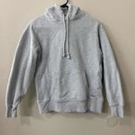 TNA Aritzia Cozy Fleece Boyfriend Fit Crop Hoodie in Heather Gray Sz 2XS Photo 1