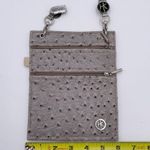 Hip Klips Clippable Pocket Vegan Faux Leather Ostrich Attachable Side Pocket Bag Gray Photo 7