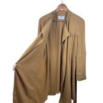 Babaton Aritzia Quincy Small Trench Coat Tan Brown Lightweight Duster Jacket Photo 8