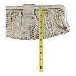 Arden B  Bags Gold Metallic Snakeskin Print Frame Magnetic Closure Clutch Photo 7