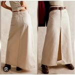 We The Free FP 'Come As You Are' Cord Maxi Skirt Women's 10 Fall Ivory Western Photo 1