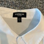 EXPRESS  Boyfriend White Poplin Top Sz M Photo 5