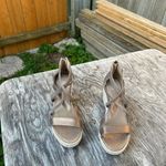 Eileen Fisher Wanda Espadrilleā Wedge Sandal Metallic Leather Size 6.5 Photo 2