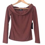 Lulus Cowl Neck Long Sleeve Burgundy Sweater NWT Photo 0
