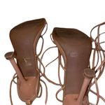 Top Moda Tan Beige Lace Up Design Heels Shoes Women’s Size 9 Formal Wedding Prom Photo 3