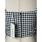 Likely Shirt Women Small Black White Gingham Cavanaugh Puff Sleeve Crop Peasant Photo 7