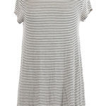 Mossimo Women's Striped Mini T Shirt Dress Black and White Size M Photo 0