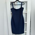 St. John Collection  Elegant Navy Knit Bodycon Timeless Couture Dress Size 10 Photo 11