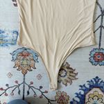 Olive & Oak  Beige High Neck Butter Soft Sleeveless Bodysuit Large Photo 2