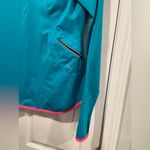 New Balance Size M Turqoise Mock Neck Fleece Half Zip Running Top Thumbholes Photo 5