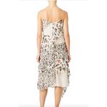 Jason Wu  Dress Womens 4 Grey Painterly Cream Floral Printed Midi‎ Tiered Silk Photo 3