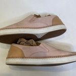 UGG  Pink “Adley” Leather Flat Slip Ons Sz 7.5 Blush Pink & Tan Suede Women's Photo 10