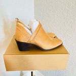 Journee Collection Sophie Braided Strap Bootie, Block Heel, Tan, Size 11, NWT Photo 5