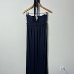 Seafolly  Navy Blue Halter Tie Neck Dress Beach Cover Up Ruffles Women’s Size S Photo 1