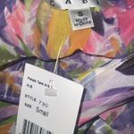 CAbi “Petals” Purple Multi Watercolor Chiffon Crossover Flowy Tank Top Small NWT Photo 11