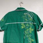 Free People  Green Strawberry Embroidered Shirt Sz S Photo 6