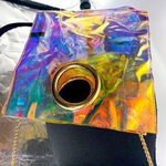 Fluorescent hard plastic bag cross body‎ Gold Photo 0