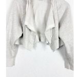Urban Outfitters OU Out From Under Koa Open-Front Hoodie Sweatshirt Small Gray Cropped Loungewear Photo 10