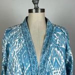 Tolani  Collection Karma Blue Aztec Shawl Photo 3