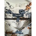 Modcloth Horse Print Midi Short Sleeve Dress With Neck Tie Photo 2