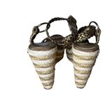 Brian Atwood  Shoes Leather Braided Espadrille Wedges Size Women's 6.5 (37) Photo 2