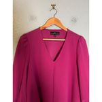 Pomander Place Orchid Hollis Top Puff Sleeve V Neck Fuschia Size Medium Pink Photo 3