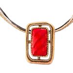 Chico's Chico’s Red Southwest Aztec Multi Strand Necklace Matching Earring Set 16-20” Photo 2