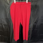 Anne Klein  Dress Pants Red  Comfort Knit Womens Sz 16 Straight Leg Photo 1